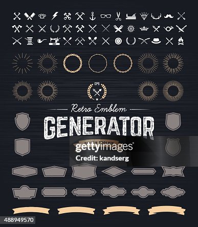 Emblemb Generatior Retro Emblem Generator High-Res Vector Graphic - Getty Images