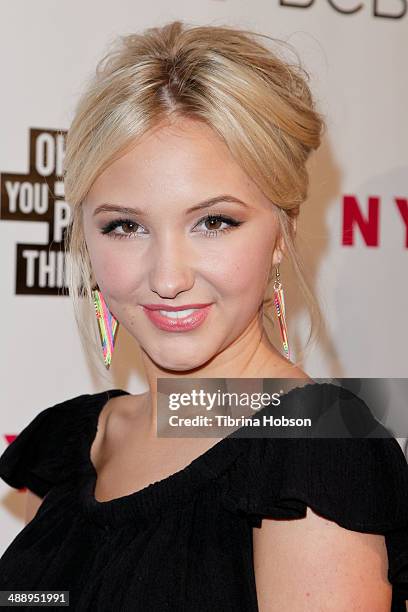 Audrey Whitby attends the Nylon Magazine May young Hollywood issue party at Tropicana Bar at The Hollywood Rooselvelt Hotel on May 8, 2014 in...