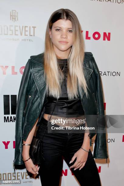 Sofia Richie attends the Nylon Magazine May young Hollywood issue party at Tropicana Bar at The Hollywood Rooselvelt Hotel on May 8, 2014 in...