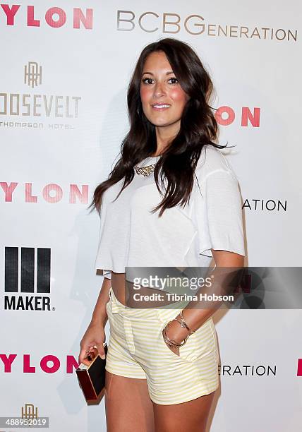 Angelique Cabral attends the Nylon Magazine May young Hollywood issue party at Tropicana Bar at The Hollywood Rooselvelt Hotel on May 8, 2014 in...