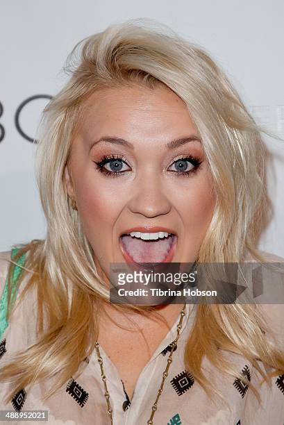 Emily Osment attends the Nylon Magazine May young Hollywood issue party at Tropicana Bar at The Hollywood Rooselvelt Hotel on May 8, 2014 in...