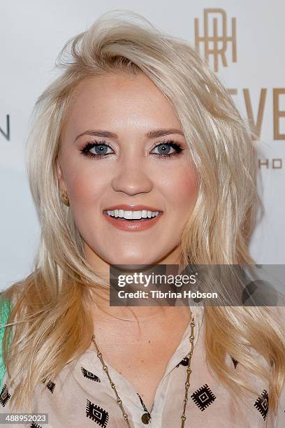 Emily Osment attends the Nylon Magazine May young Hollywood issue party at Tropicana Bar at The Hollywood Rooselvelt Hotel on May 8, 2014 in...