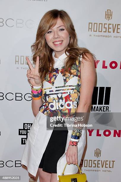 Jennette McCurdy attends the Nylon Magazine May young Hollywood issue party at Tropicana Bar at The Hollywood Rooselvelt Hotel on May 8, 2014 in...