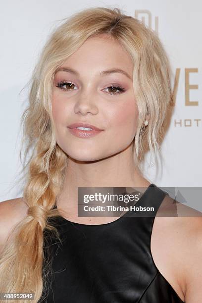 Olivia Holt attends the Nylon Magazine May young Hollywood issue party at Tropicana Bar at The Hollywood Rooselvelt Hotel on May 8, 2014 in...