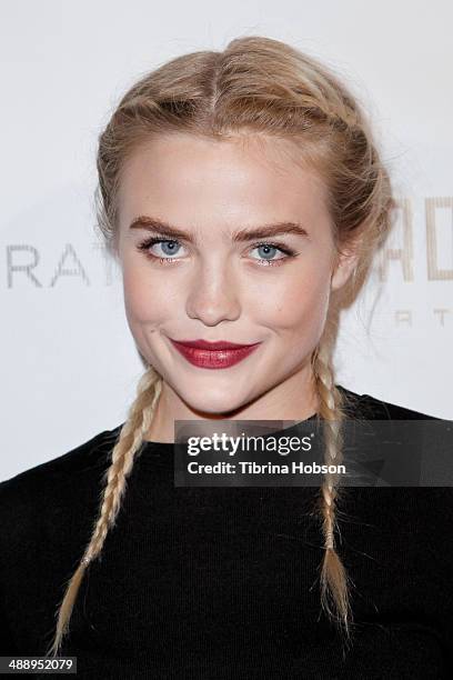 Maddie Hasson attends the Nylon Magazine May young Hollywood issue party at Tropicana Bar at The Hollywood Rooselvelt Hotel on May 8, 2014 in...