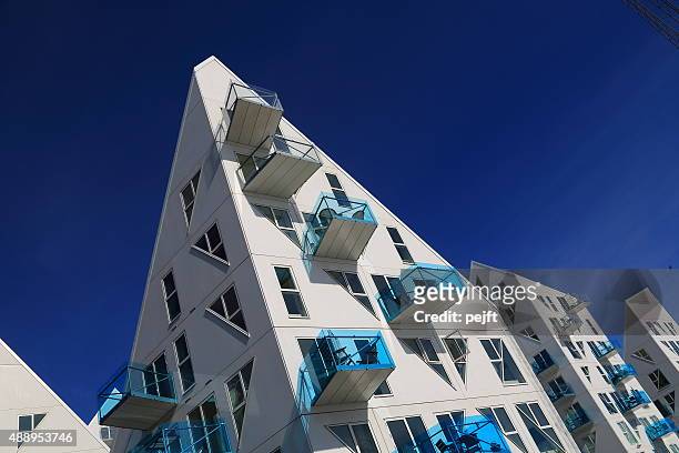 isbjerget residental modern housing in aarhus, denmark - pejft stock pictures, royalty-free photos & images