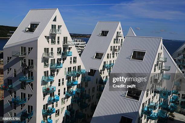 isbjerget residental modern housing in aarhus, denmark - pejft stock pictures, royalty-free photos & images