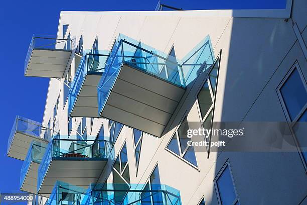 isbjerget residental modern housing in aarhus, denmark - pejft stock pictures, royalty-free photos & images