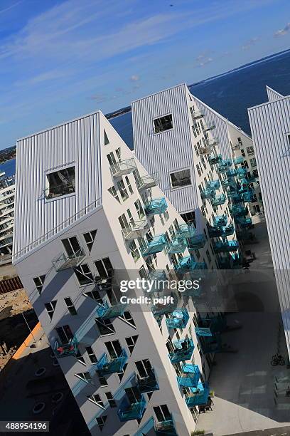 isbjerget residental modern housing in aarhus, denmark - pejft stock pictures, royalty-free photos & images