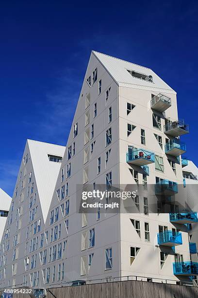 isbjerget residental modern housing in aarhus, denmark - pejft stock pictures, royalty-free photos & images