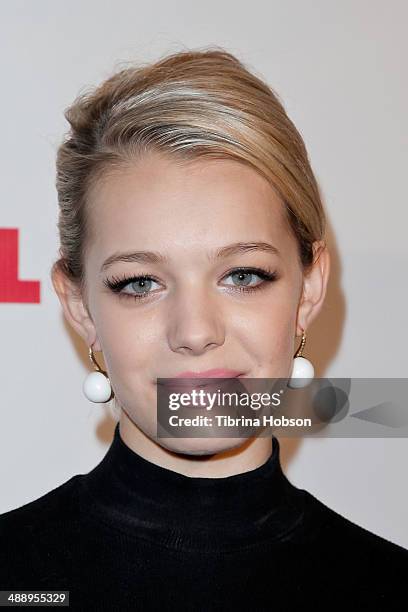 Sadie Calvano attends the Nylon Magazine May young Hollywood issue party at Tropicana Bar at The Hollywood Rooselvelt Hotel on May 8, 2014 in...