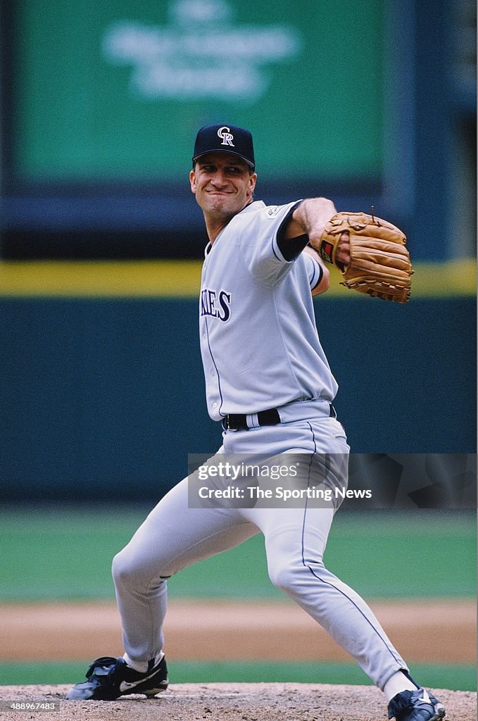Levin Rytz Kevin Ritz of the Colorado Rockies pitches against the St. Louis ...