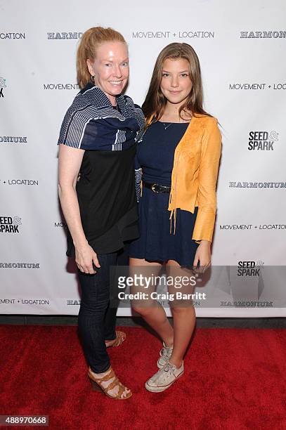 Catherine Missal and guest attend the Movement + Location NYC Premiere on September 18, 2015 in New York City.