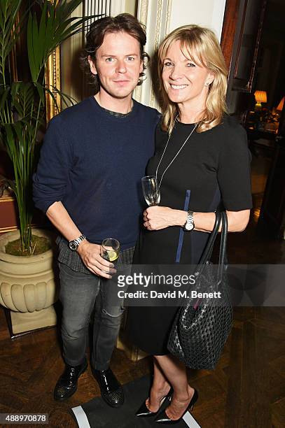 Christopher Kane attends the London Fashion Week party hosted by Ambassador Matthew Barzun and Mrs Brooke Brown Barzun with Alexandra Shulman, in...
