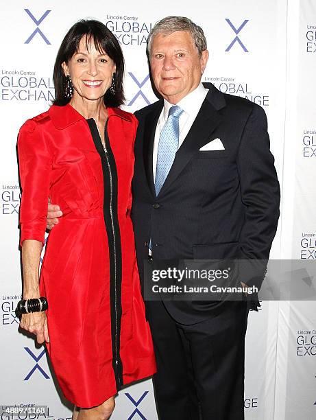 Katherine Farley and Jerry Speyer attend the First Annual Lincoln Center Global Exchange Evening Celebration at Alice Tully Hall on September 18,...