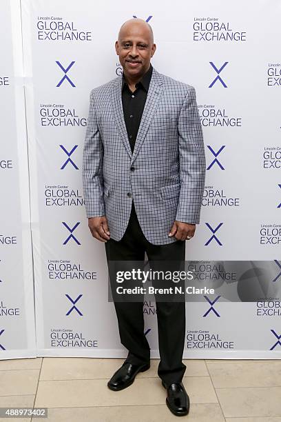 Actor/playwright Ruben Santiago-Hudson arrives for the first annual Lincoln Center Global Exchange Evening Celebration held at Alice Tully Hall on...