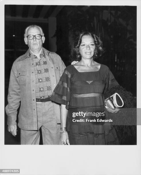 Actor Art Carney and his wife arriving at the Beverly Hills Hotel, California, September 1975.