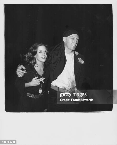 Actors Season Hubley and David Carradine attending the 'Carol Burnett Salute' at the Beverly Wiltshire Hotel, California, October 30th 1974.
