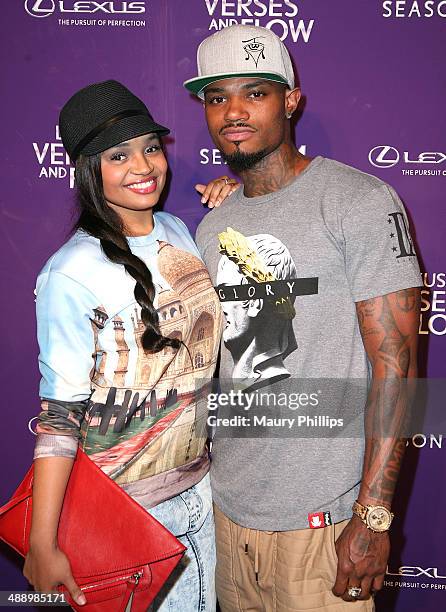 Kyla Pratt and Danny Kirkpatrick arrive at "Verses And Flow" Season 4 taping presented by TV One at Siren Studios on May 8, 2014 in Hollywood,...