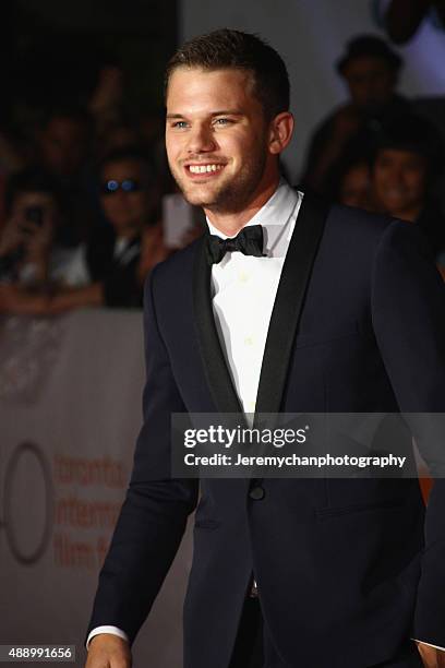 Actor Jeremy Irvine attends the "Stonewall" premiere during the 2015 Toronto International Film Festival held at Roy Thomson Hall on September 18,...