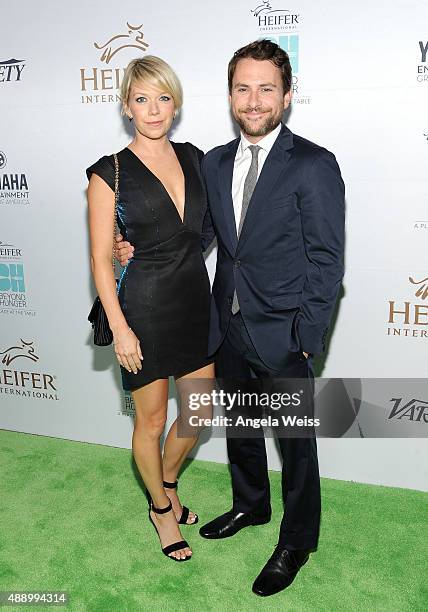 BEVERLY HILLS, CA Actress Mary Elizabeth Ellis and actor Charlie Day attend Heifer Internationals 4th Annual Beyond Hunger Gala at the Montage on...