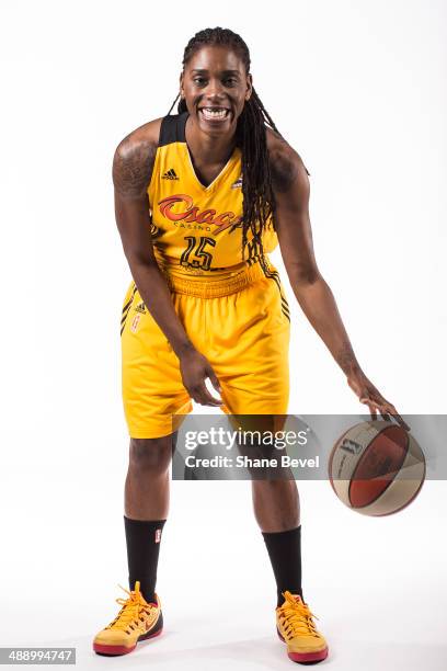 Roneeka Hodges of the Tulsa Shock poses for a portrait during the Tulsa Shock WNBA Media Day on May 8, 2014 at the BOK Center in Tulsa, Oklahoma....