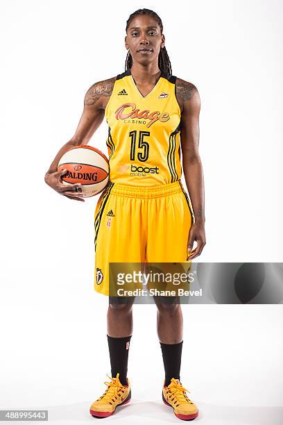 Roneeka Hodges of the Tulsa Shock poses for a portrait during the Tulsa Shock WNBA Media Day on May 8, 2014 at the BOK Center in Tulsa, Oklahoma....