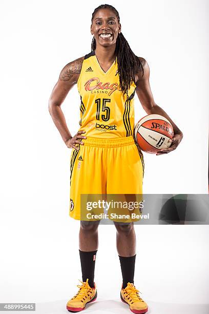 Roneeka Hodges of the Tulsa Shock poses for a portrait during the Tulsa Shock WNBA Media Day on May 8, 2014 at the BOK Center in Tulsa, Oklahoma....