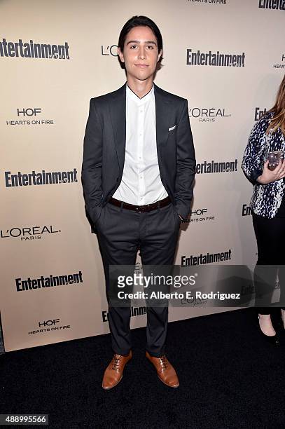 Actor Lorenzo James Henrie attends the 2015 Entertainment Weekly Pre-Emmy Party at Fig & Olive Melrose Place on September 18, 2015 in West Hollywood,...