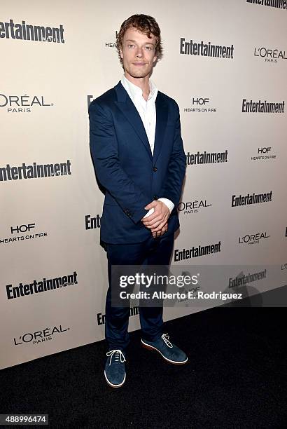 Actor Alfie Allen attends the 2015 Entertainment Weekly Pre-Emmy Party at Fig & Olive Melrose Place on September 18, 2015 in West Hollywood,...