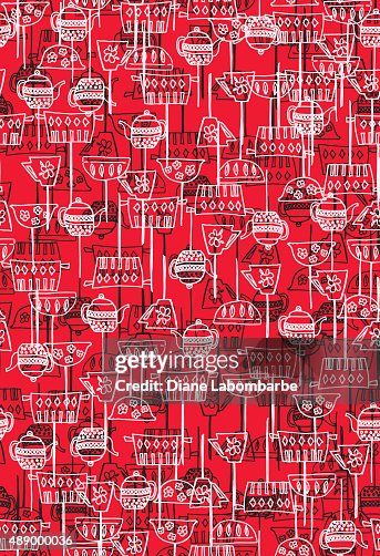 Retro kitschy Kitchen Seamless Pattern Retro kitschy Kitchen Seamless Pattern