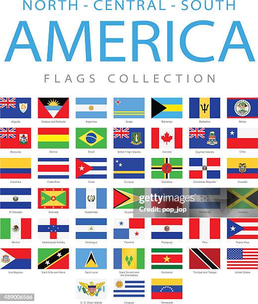nord-, mittel- und südamerika-flaggen-grafik - jamaica flag stock-grafiken, -clipart, -cartoons und -symbole