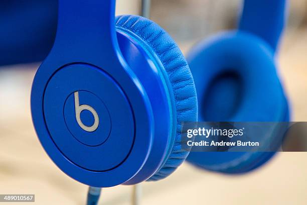 Beats headphones are sold in an Apple store on May 9, 2014 in New York City. Apple is rumored to be consideringing buying the headphone company for...