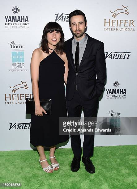 Actor Josh Zuckerman and Julia Pott arrive at the 4th Annual Beyond Hunger Gala at Montage Beverly Hills on September 18, 2015 in Beverly Hills,...