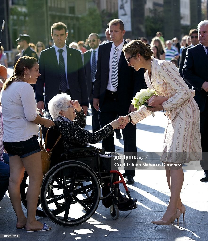 Princess Elena of Spain Attends a Military Event in Zaragoza