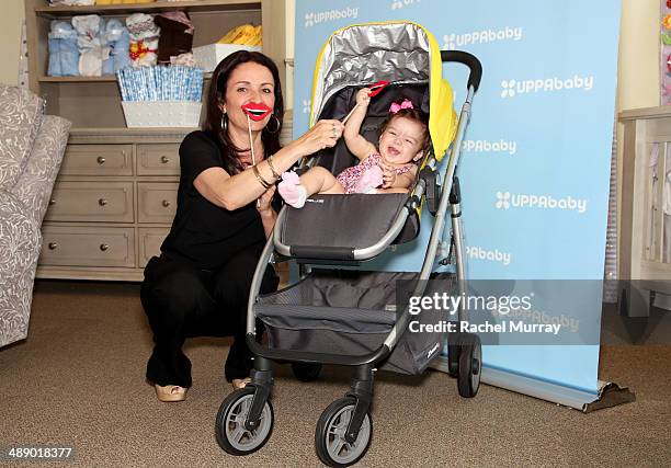 Jenni Pulos and daughter Alianna Nassos attend UPPAbaby hosts Jenni Pulos in-store book signing at Juvenile Shop In Sherman Oaks at Juvenile Shop on...