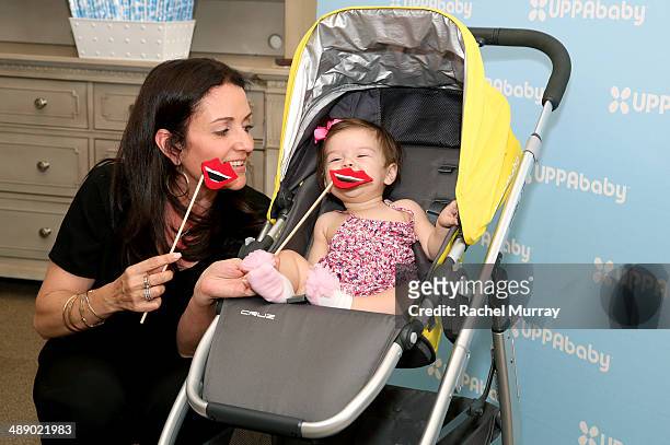 Jenni Pulos and daughter Alianna Nassos attend UPPAbaby hosts Jenni Pulos in-store book signing at Juvenile Shop In Sherman Oaks at Juvenile Shop on...