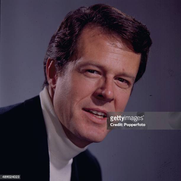 American actor Robert Culp posed on the set of the television series 'I Spy' in 1967.