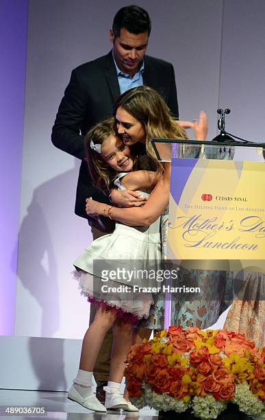 Actress Jessica Alba, Cash Warren and daughter Honor Warren at The Helping Hand of Los Angeles Mother's Day Luncheon at The Beverly Hilton Hotel on...