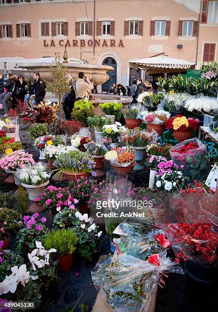 campo de fiori on new year's eve, rome, italy - campo de fiori stock pictures, royalty-free photos & images
