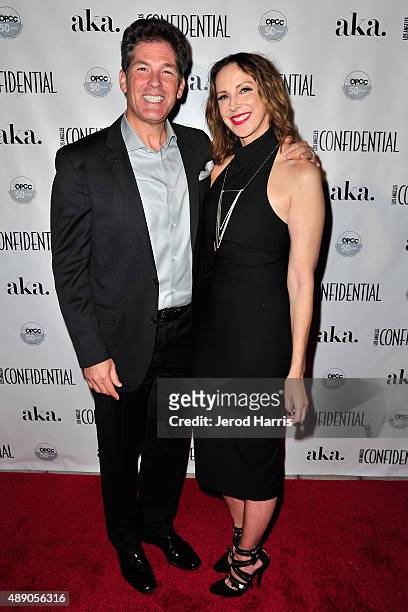 President of AKA Beverly Hills Larry Korman and Niche Media Group Publisher Alison Miller attend Los Angeles Confidential magazine celebrates the...