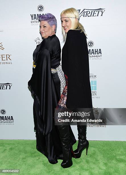 Actress Mindy Cohn and designer Estel Day arrive at the 4th Annual Beyond Hunger Gala at Montage Beverly Hills on September 18, 2015 in Beverly...