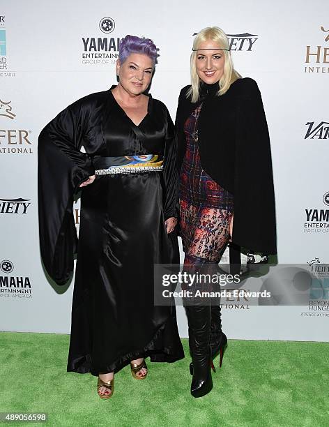 Actress Mindy Cohn and designer Estel Day arrive at the 4th Annual Beyond Hunger Gala at Montage Beverly Hills on September 18, 2015 in Beverly...