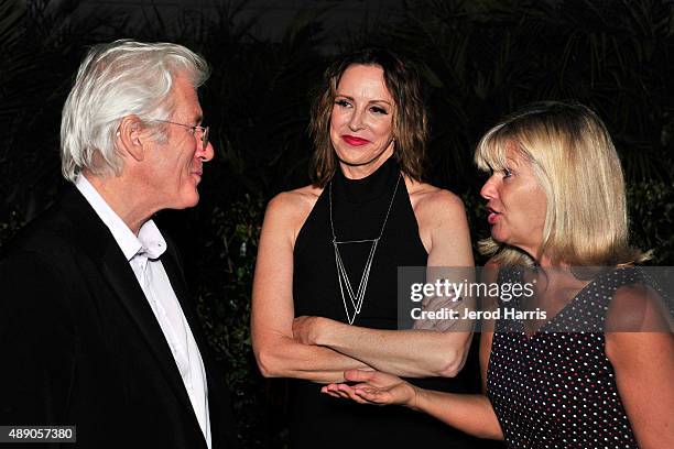 Richard Gere, Niche Media Group Publisher Alison Miller and BAFTA CEO Chantal Rickards attend Los Angeles Confidential magazine celebrates the...