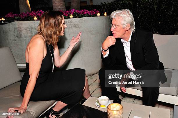 Niche Media Group Publisher Alison Miller and Richard Gere attend Los Angeles Confidential magazine celebrates the October Issue with Time Out of...