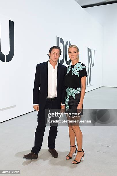 Vito Schnabel and Heidi Klum attend The Broad Museum Opening Celebration at The Broad on September 18, 2015 in Los Angeles, California.