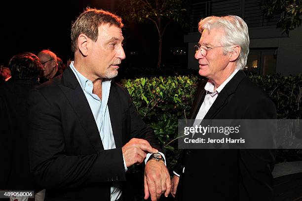 Alan Nierob and Richard Gere attend Los Angeles Confidential magazine celebrates the October Issue with Time Out of Mind Star Richard Gere at AKA...