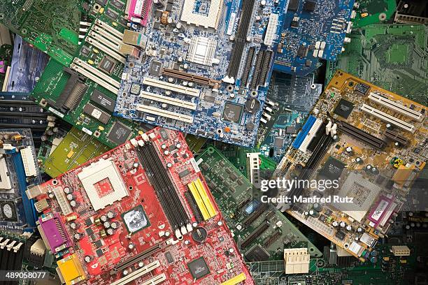 Computer motherboard, electronic scrap, collected