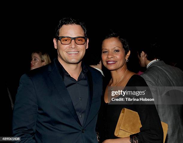 Justin Chambers and Keisha Chambers attend the Gersh Emmy nominees celebration on September 18, 2015 in Beverly Hills, California.