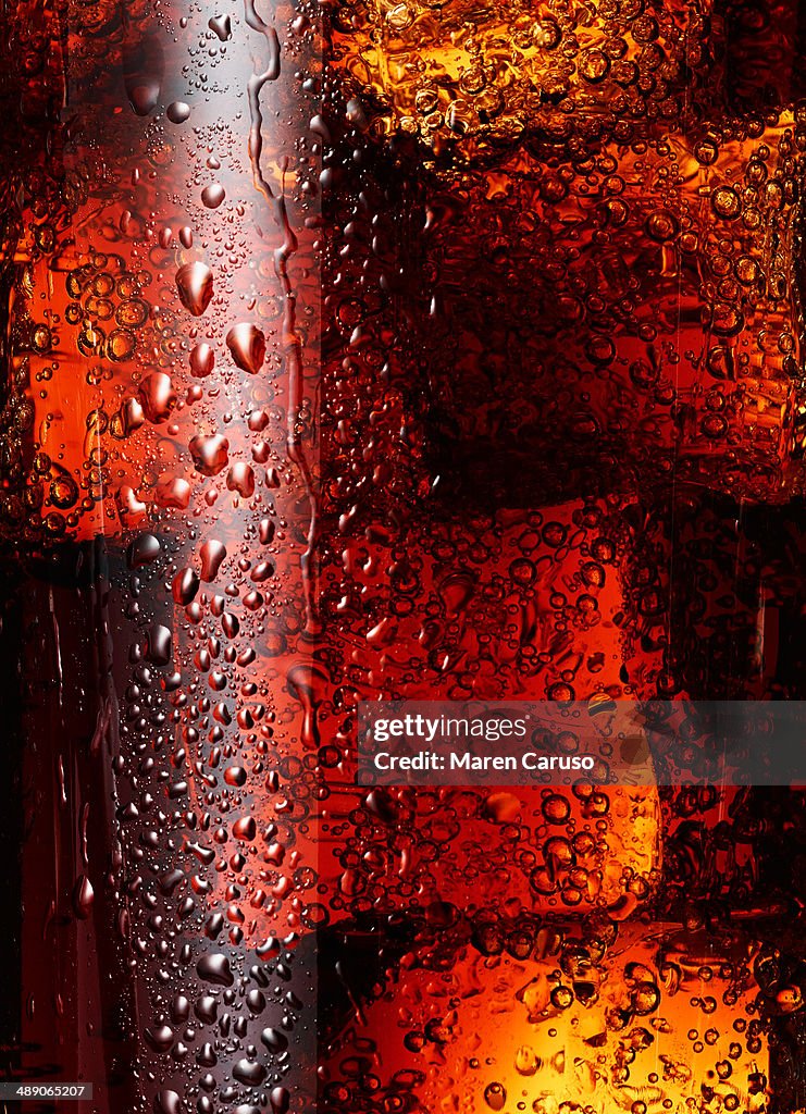 Close Up of Soda and Ice